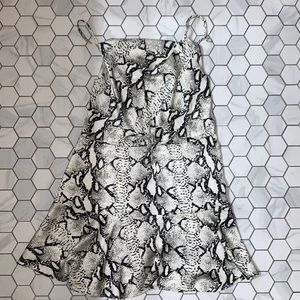 Snakeskin silk dress